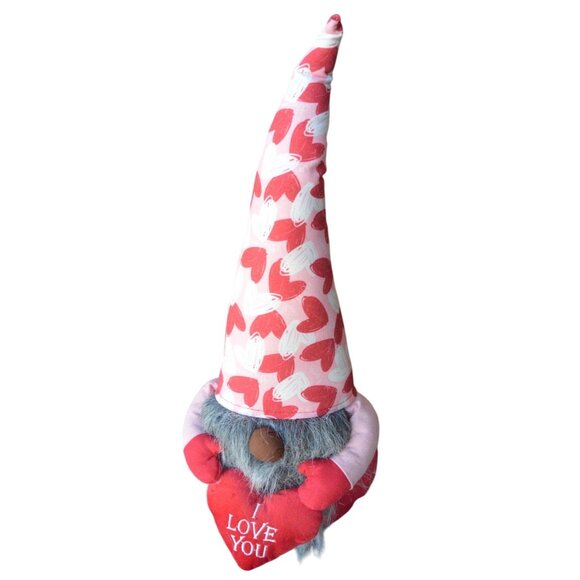 NWT Kirkton House Valentines Day Gnome Decoration With Red I Love You Heart  20" - Picture 1 of 4